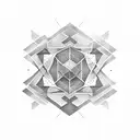 organic freedom geometric tattoo design idea