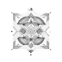 organic freedom geometric tattoo design idea