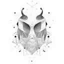 organic freedom geometric tattoo design idea