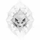 organic freedom geometric tattoo design idea