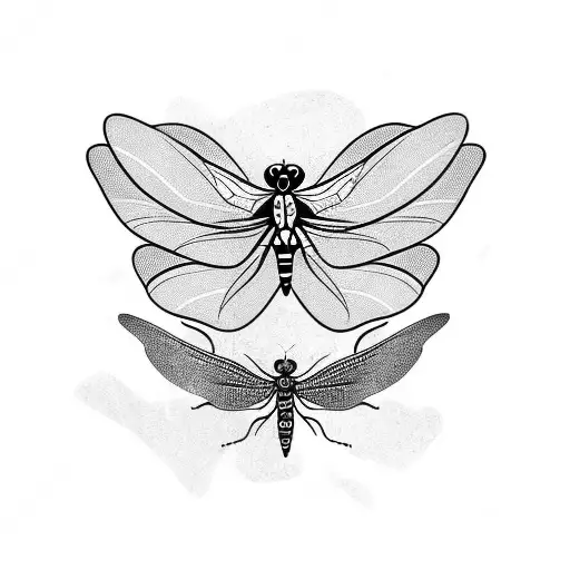 Dragonfly with Butterfly wings  tattoo design idea