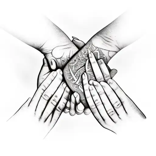 Islamic Praying Hands with gates to heaven, arm tattoo tattoo design idea