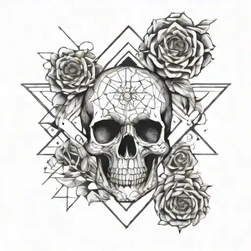 Memento Mori combined tattoo design idea