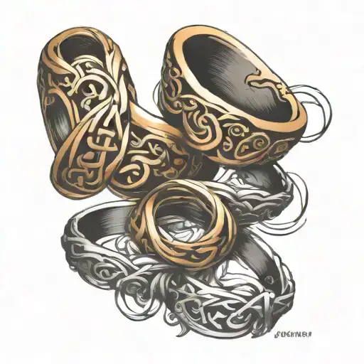 Cooper wedding rings intertwined tattoo design idea
