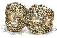 Cooper wedding rings intertwined tattoo design idea