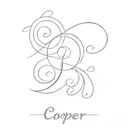 Cooper written tattoo design idea
