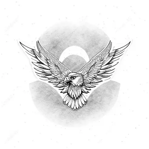 Geometric eagle done by Swarm at studio 21 tattoo in Vegas : r/tattoos
