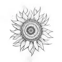 Sunflower tattoo design idea