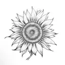 Sunflower tattoo design idea