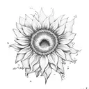 Sunflower tattoo design idea