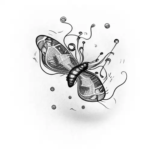 A semicolon butterfly with a quote of to be continued...  tattoo design idea