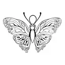 Butterfly with semicolon  tattoo design idea