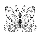 Butterfly with semicolon  tattoo design idea