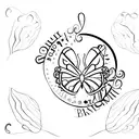 A semicolon butterfly with a quote "to be continued..." on the bottom tattoo design idea