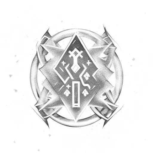 Magic witchcraft Runes tattoo design idea