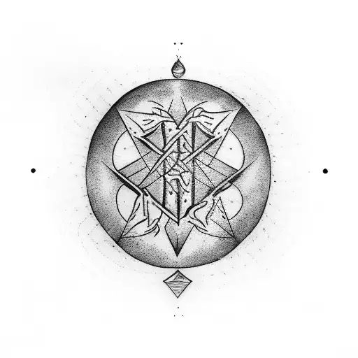 Magic witchcraft Runes tattoo design idea
