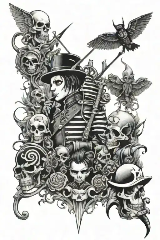the black parade tattoo design idea