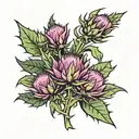 thistle tattoo design idea