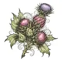 thistle tattoo design idea