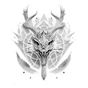 dragão com espada tattoo design idea