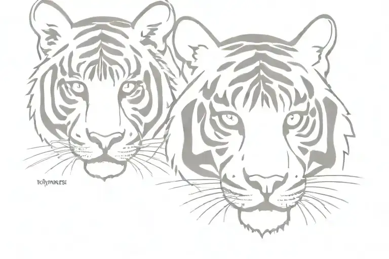 tiger eyes tattoo design idea