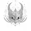 tiara with sparkle tattoo design idea