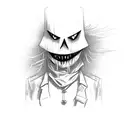 Scarecrow on the field tattoo design idea