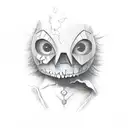 Scarecrow on the field tattoo design idea