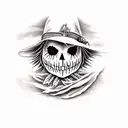 Scarecrow on the field tattoo design idea