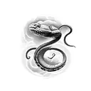 snake going up the arm ending with the head on the chest  tattoo design idea