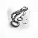 snake going up the arm ending with the head on the chest  tattoo design idea