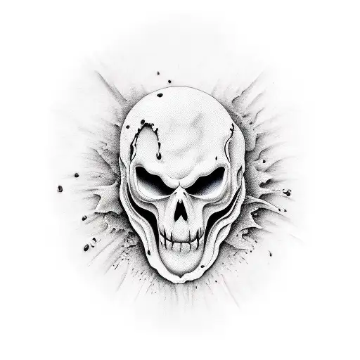 scream movie blood detail tattoo design idea