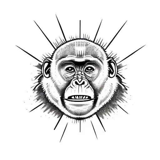 dominant gorrila  tattoo design idea