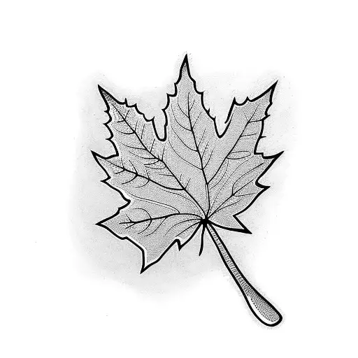 maple leaf  tattoo design idea