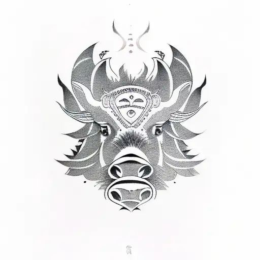 BOAR tattoo design idea