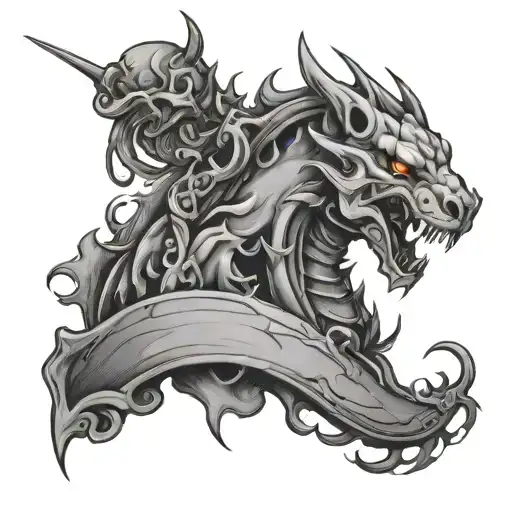 risk rich He tattoo design idea