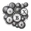 Symbolic representation of risk and reward in forex trading tattoo design idea