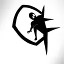 miles morales falling from the building, "its a leap of faith" in the top and in the bottom the skyline of a city tattoo design idea