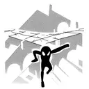 miles morales falling from the building, "its a leap of faith" in the top and in the bottom the skyline of a city tattoo design idea