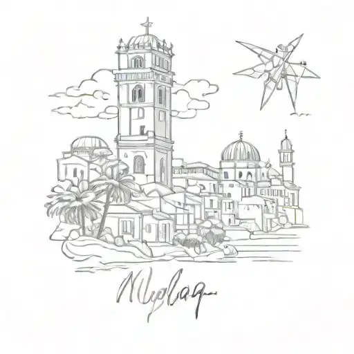 Malaga, Costa del Sol tattoo design idea