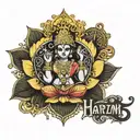 Hari Lakshmi name tattoo design idea