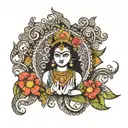 Hari Lakshmi name tattoo design idea