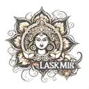 Hari Lakshmi name tattoo design idea