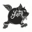 Hari Lakshmi name tattoo design idea