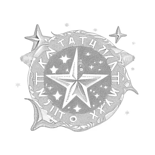 stars and ocean with the name kyson and twyla on it with the date March 8th 1986 in roman numerals with an lot of flower tattoo design idea