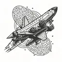 Space shuttle launching tattoo design idea