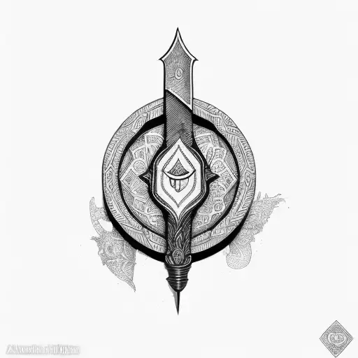 african sword tattoo design idea