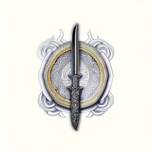 african sword tattoo design idea