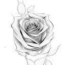powerful webbed rose tattoo design idea