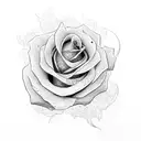 powerful webbed rose tattoo design idea